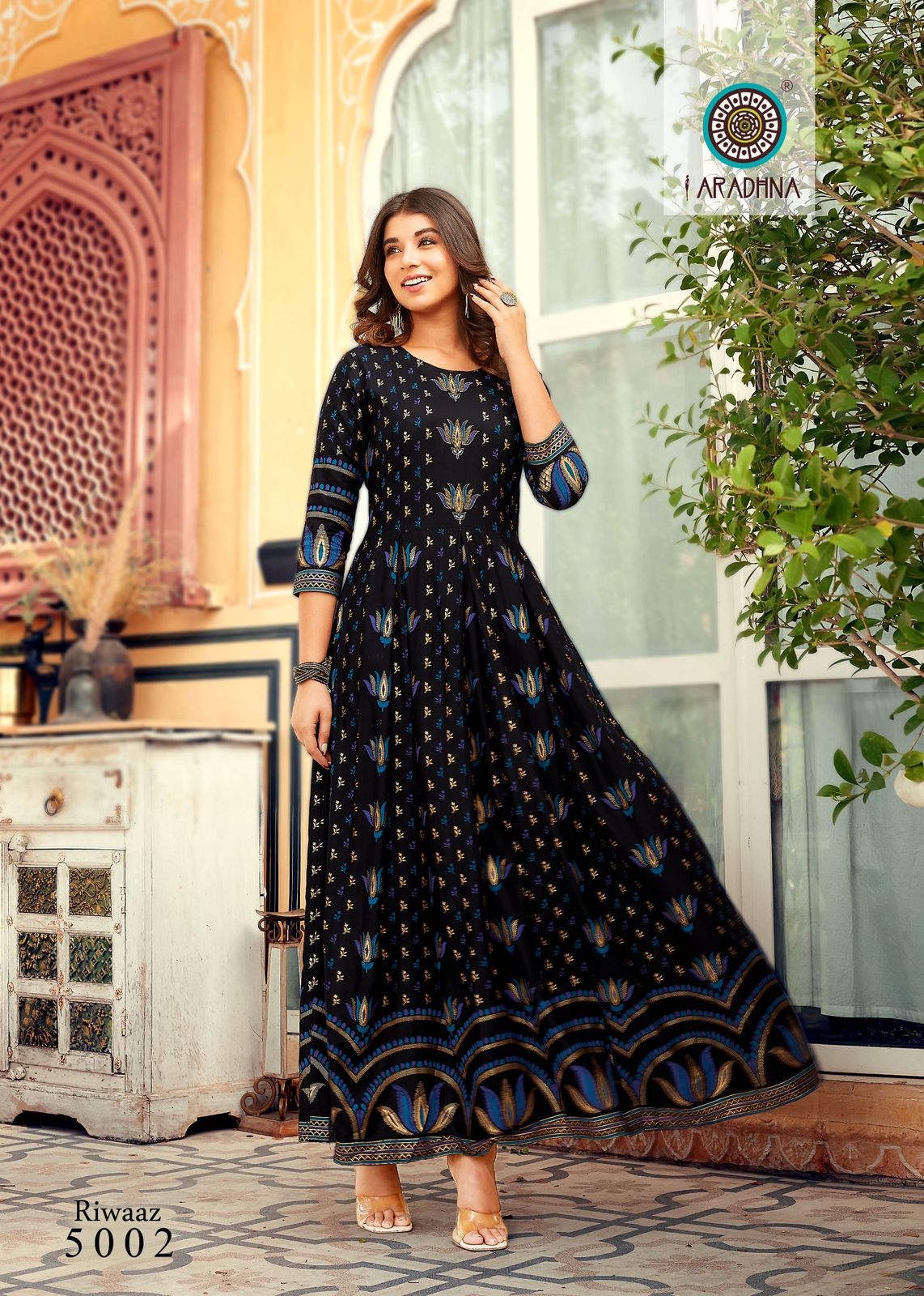 Aradhna Riwaaz 5 Printed Long Anarkali Kurti Catalog